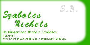 szabolcs michels business card